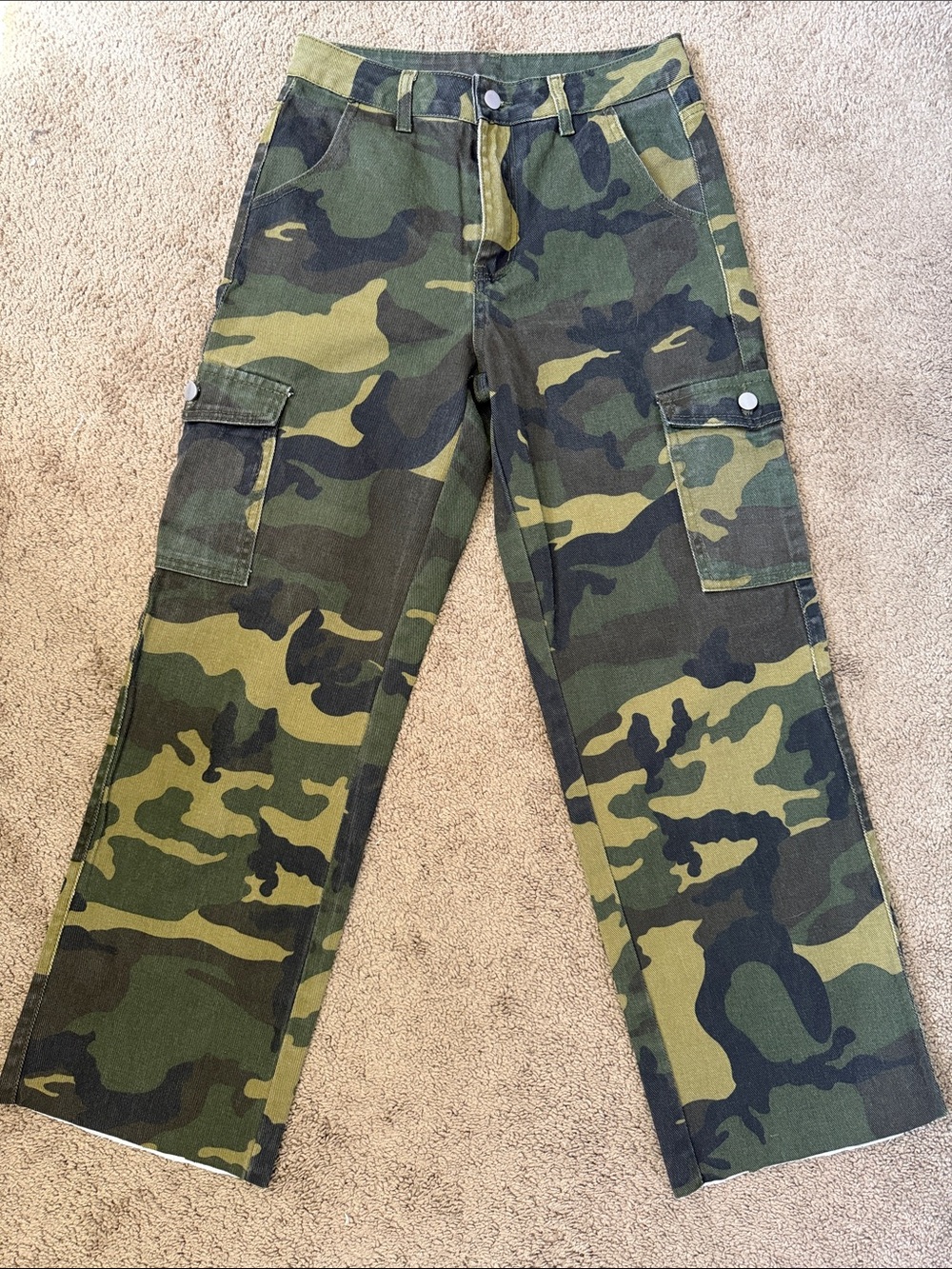 Camo cargo pants 28x28 approx
